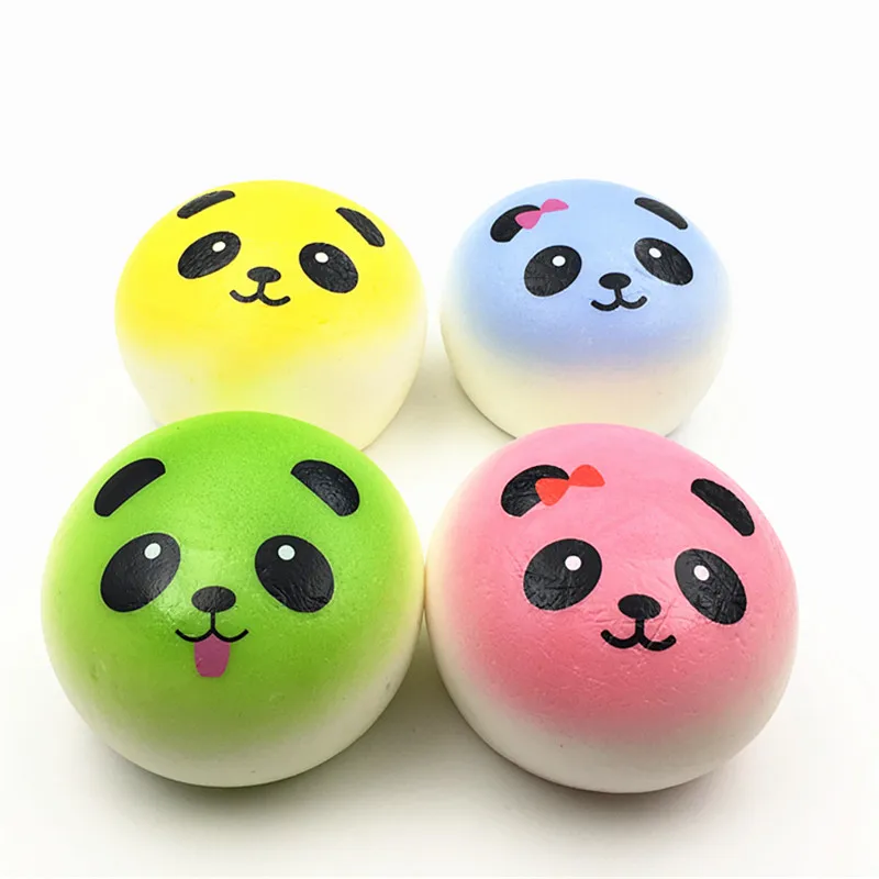 100 шт. Оптовая Squishies Симпатичные 4,5 см Цвета панда мягкими Kawaii Jumbo Squeeze игрушки для детей очарование ремешок для мобильного телефона