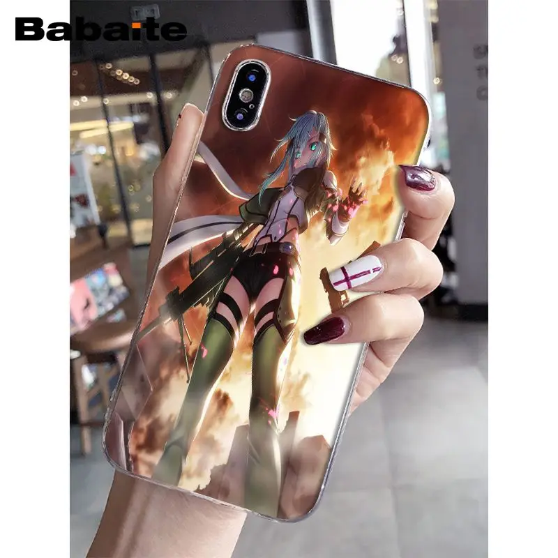 Babaite Sword Art Online SAO Japan аниме чехол для телефона для iPhone 5 5Sx 6 7 7plus 8 8Plus X XS MAX XR