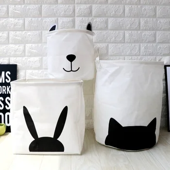

Foldable Laundry Basket Storage Basket makeup organizer Linen Desktop Storage Basket Sundries Foldable Container Home Storage