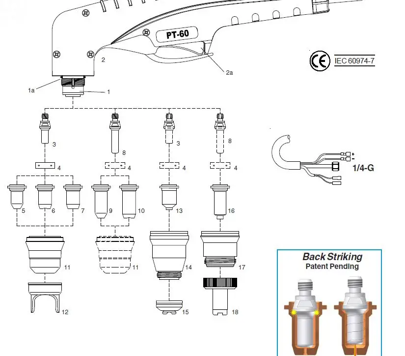 IPT-60 PT-60 52582 электроды 5+ 5 герметизирующая ptfe-лента для 60 герметизирующая ptfe-лента для 40 PT-40 IPT 60 IPT-40 PTM-60 плазменный фонарь consuambles невч вспомогательная дуга