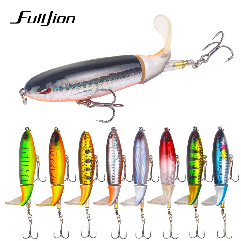 

Fulljion Fishing Lures Spinners Popper Artificial Crank Minnow Baits Topwater Wobblers for Carp Pesca Isca 13g 10cm
