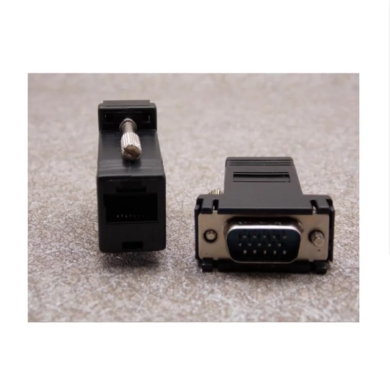 

VGA 15Pin Male/Female to RJ45 Female Connector VGA Serial Port Extender to LAN CAT5 CAT6 RJ45 Network Ethernet Cable Adapter