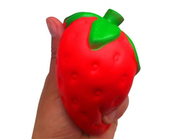 Big Jumbo Juicy Squishy Strawberry Fake Artificial Food Fruit Memory Foam Venting toys - 24