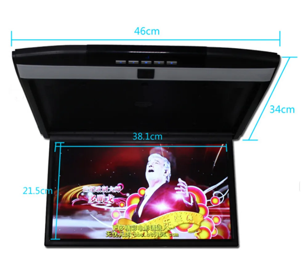 17," TFT светодиодный экран автомобильный монитор FHD1080P монитор с креплением на крыше откидной MP5 плеер Поддержка HDMI/USB/TF/FM/IR/Встроенный Sperker