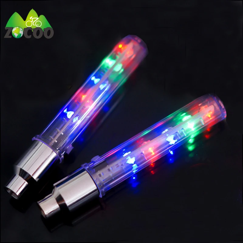 

Zocoo 7 colours bike light mountain road bike bicycle lights LEDS Tyre Tire Valve Caps Wheel spokes 5 LED Light