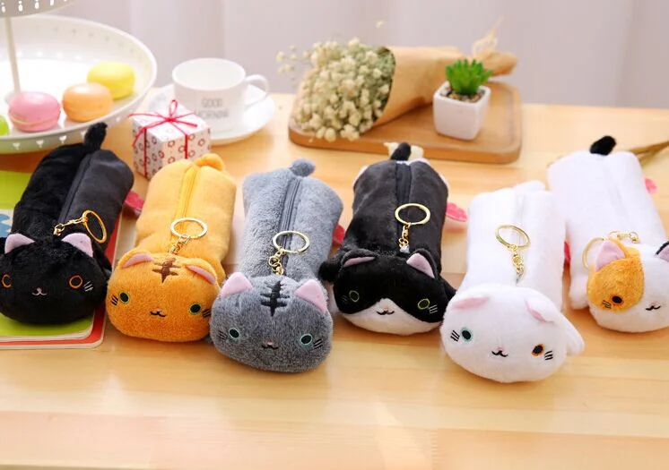 

Kawaii 6Sets Gift BAG , CAT Coin BAG 1SET ,BIG SIZE Plush Coin BAG 23CM Cat Coin BAG Pouch