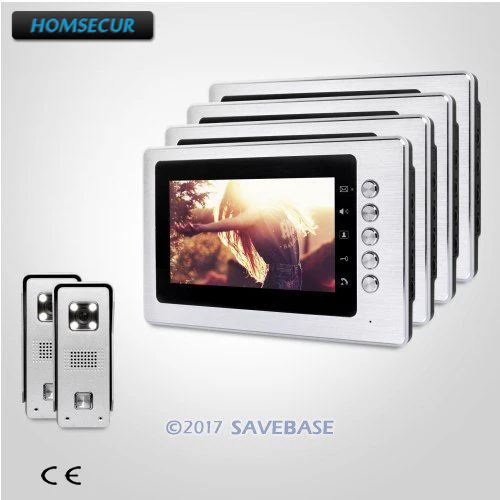 

HOMSECUR 2V4 Video Door Phone Intercom System With Real-time Outdoor Monitoring Easy Installation