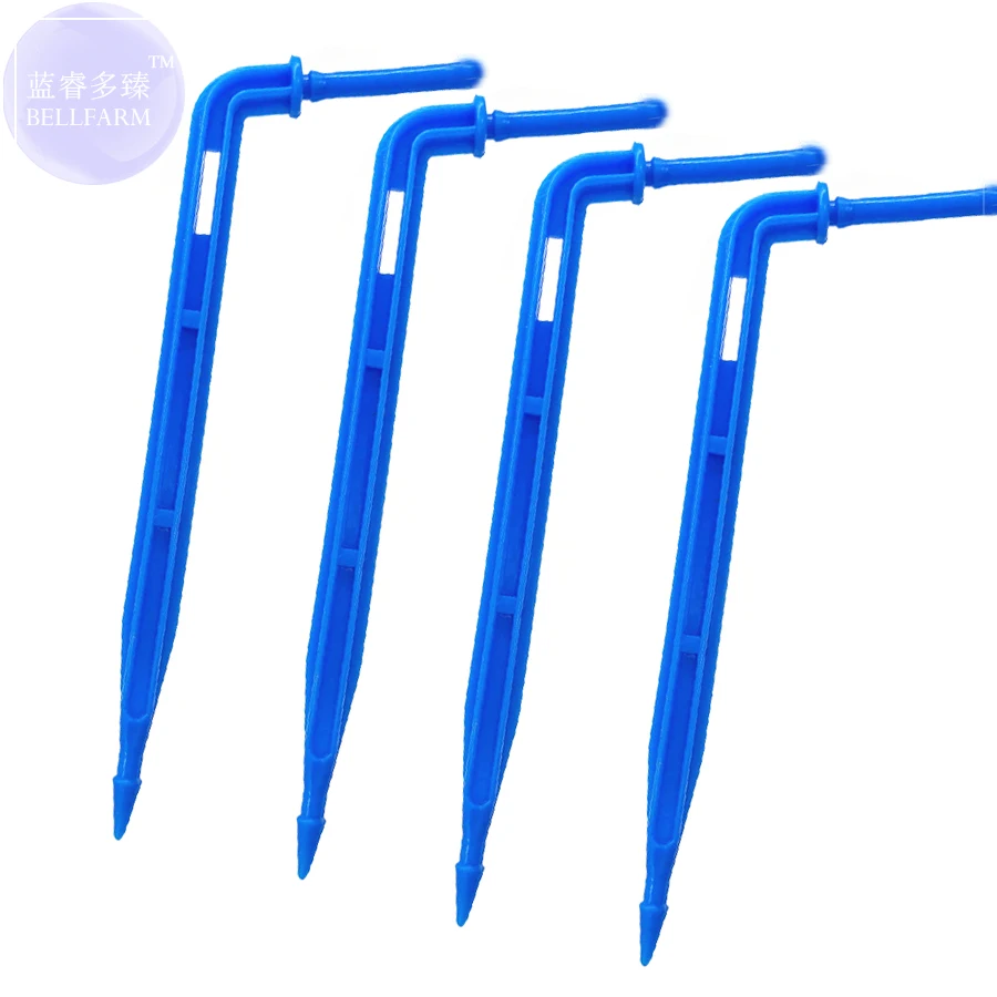 BELLFARM 50pcs Arrow Drippers for 3/5mm pvc Hose Pipe Black Plastic Drip Watering Starter Pipe Dripper Line E4257