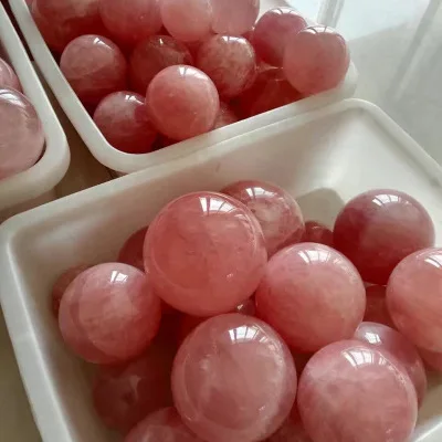 

1PCS Natural Pink Rose Quartz Magic Crystal Healing Ball Sphere 100MM