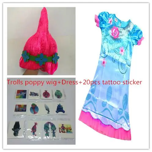 trolls-poppy-dress+wig+tattoo