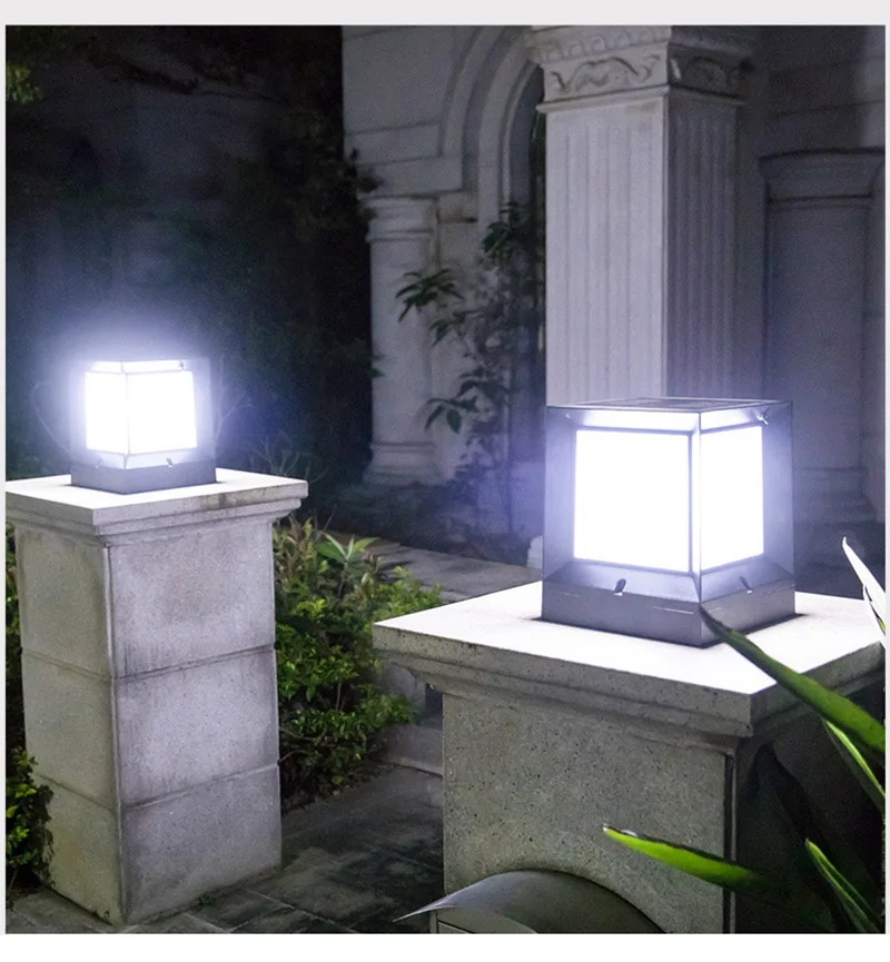 Preto à Prova Conduziu a Lâmpada de Iluminação do Jardim do Pátio ao ar Livre com Sensor para a Decoração do Assoalho Casa de Campo Nórdico Branco Água Solar Rua Ip44 d' 5 Do Jardim Do Pátio Ao Ar Livre