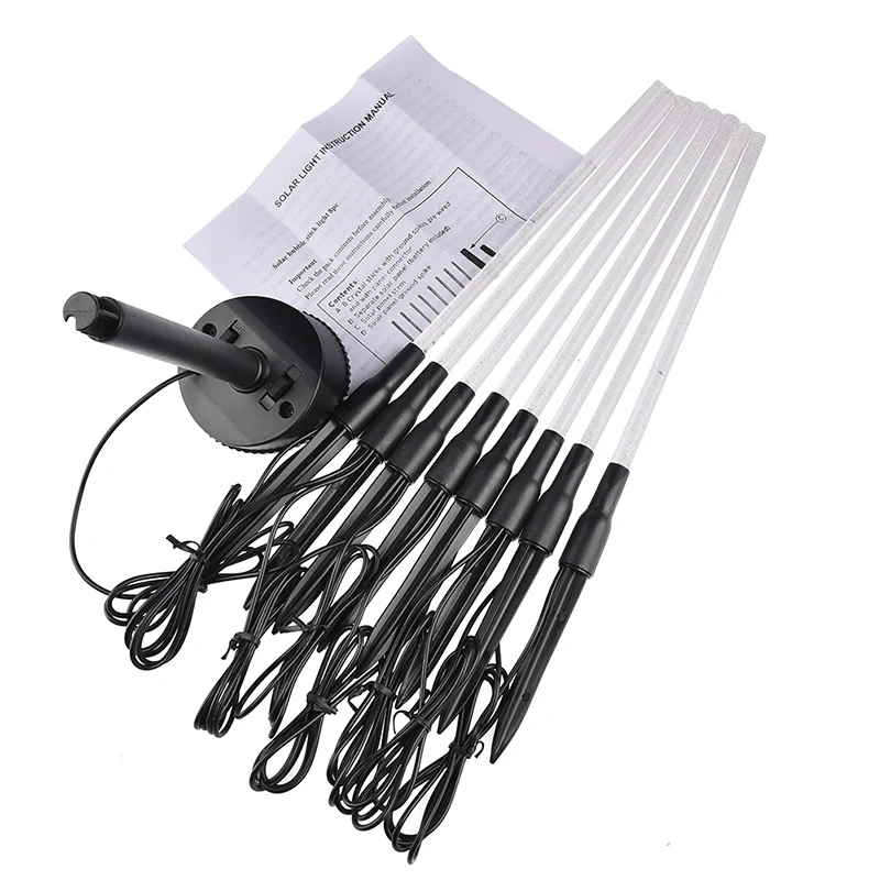 Luzes do Tubo de Energia Lâmpadas de Acrílico Laideyi Solar Bolha Pathway Lawn Paisagem Decoração Vara Jardim Stake Luz Conjunto Lâmpada 5 solar power