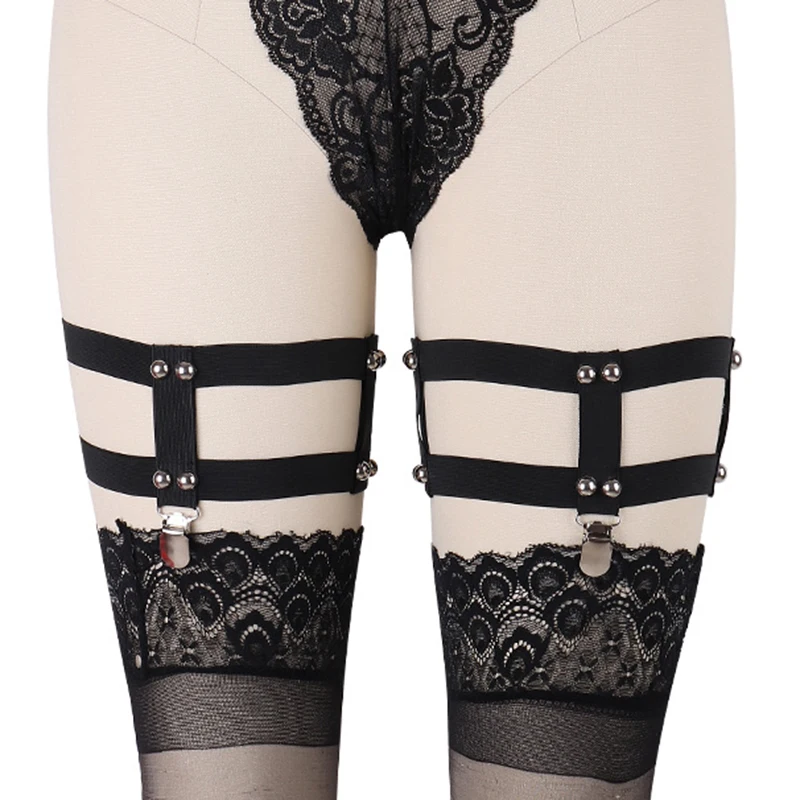 Leg Garter Belt Fetish Rivet Harajuku Body Harness Wedding