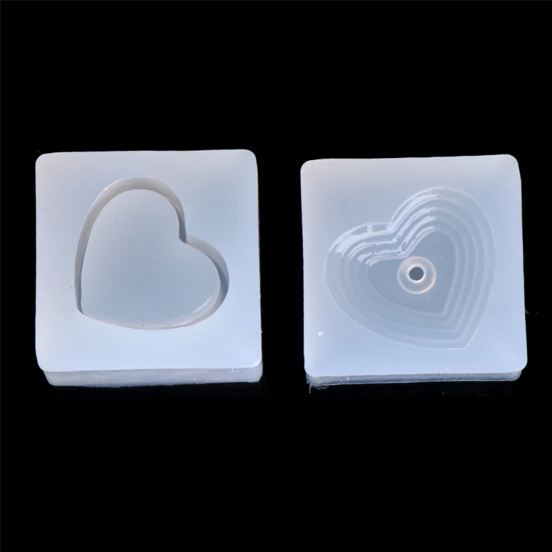 

JAVRICK Jewelry Mold Heart Shapes Making Pendant Silicone Resin For Cake DIY Craft Tools