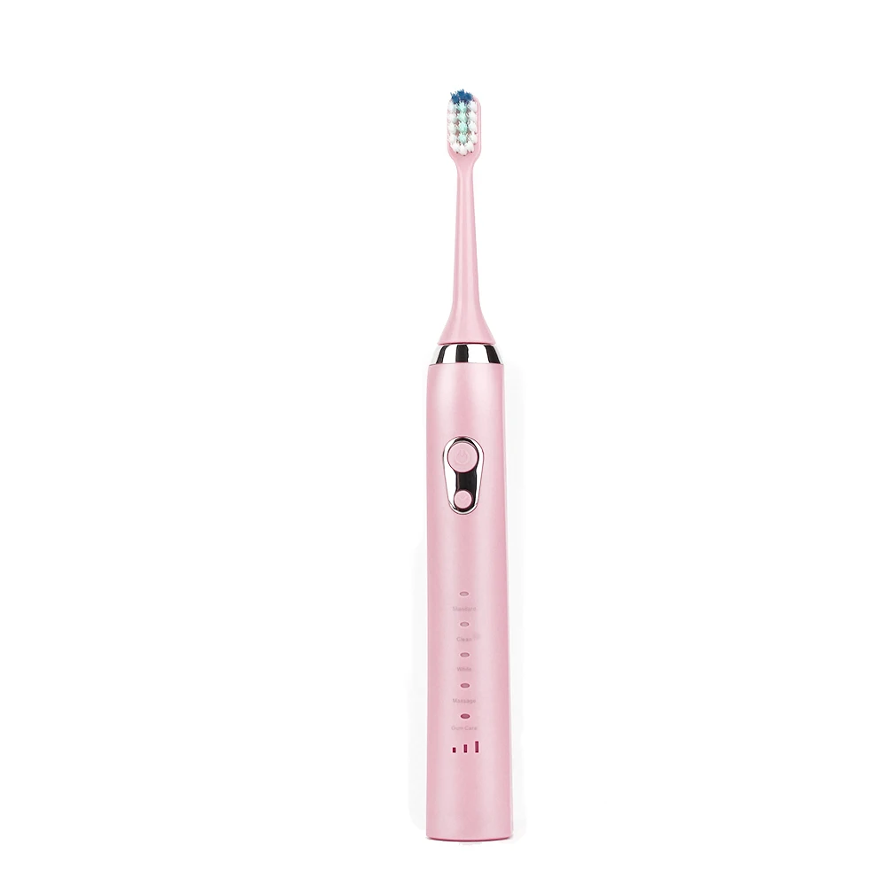 

TB602 Wireless Electric Toothbrush Sonic USB Charging Waterproof Rechargeable Tooth Brushe With 2pcs Replacement Heads For Adult