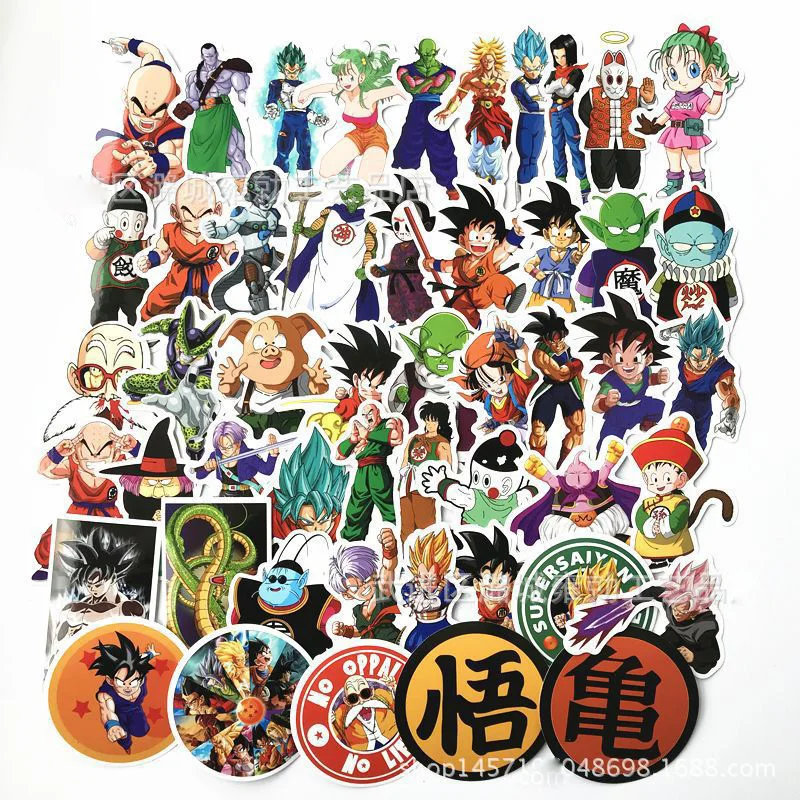 

50pcs/set dragon ball super Ultra Instinct goku jiren Frieza Vegeta Toppo graffiti suitcase car stickers.