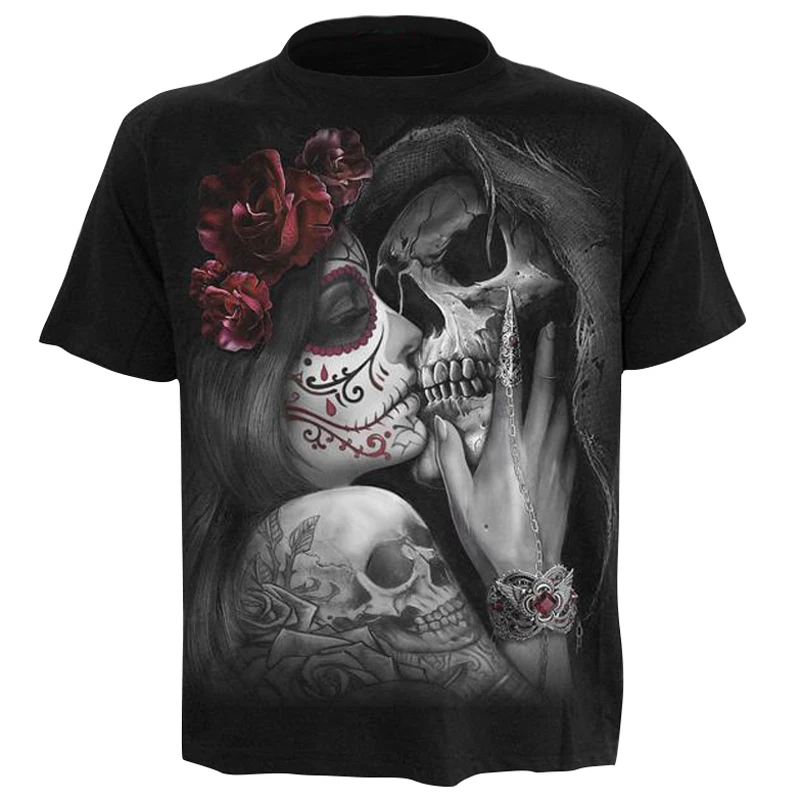 

Summer New Funny skull 3d T Shirt Men Hipster Short Sleeve Tee Tops Men/Women Anime T-Shirts Homme Short sleeve tops Drop Ship