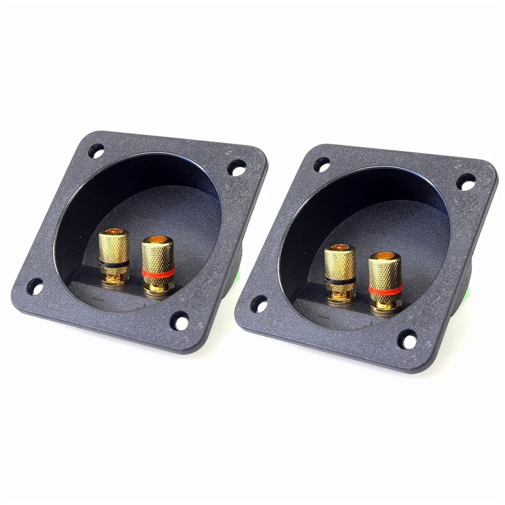 4 PC SUBWOOFER CONNECTOR BINDING POST SPEAKER JACK BOX TERMINAL SCREW CUP PLATE