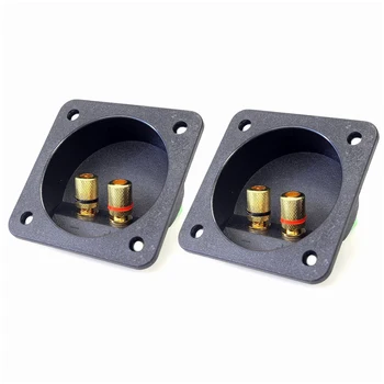 

THGS DIY Home Car Stereo Screw Cup Connectors Subwoofer Plugs 2-Way Speaker Box Terminal Binding Post, 2 pcs Black