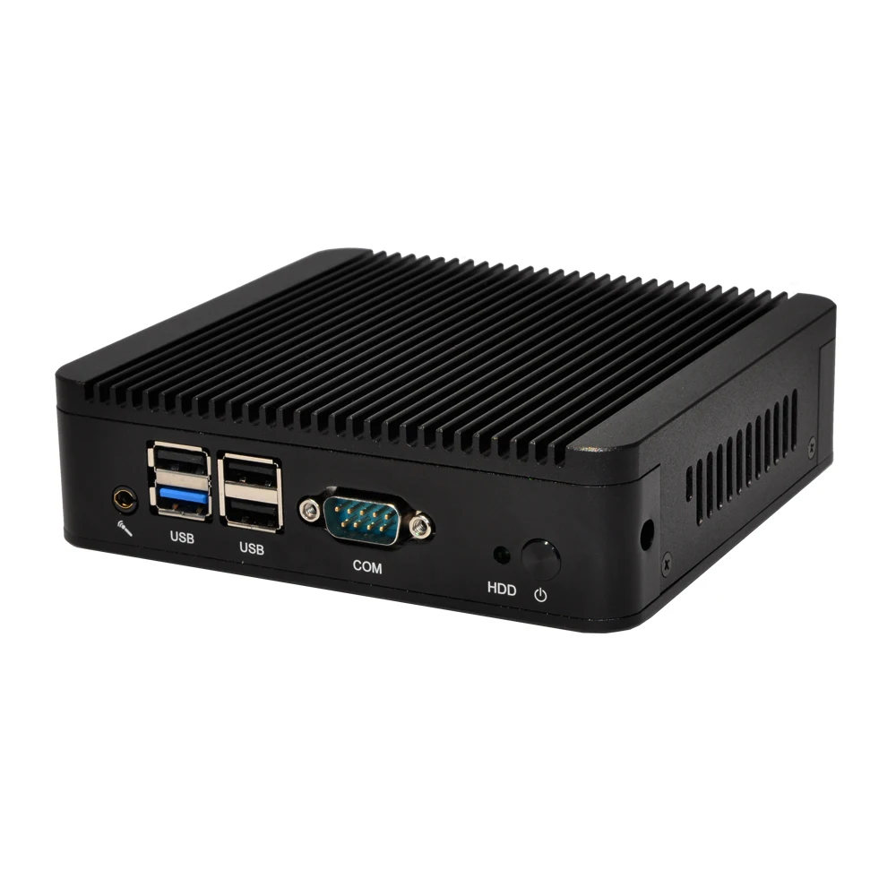 Lowest Price Industrial Computer with Nuc Quad Core J1900 CPU 2G DDR3 Ram 8G SSD Storage 2 Ethernet Lan Mini PC