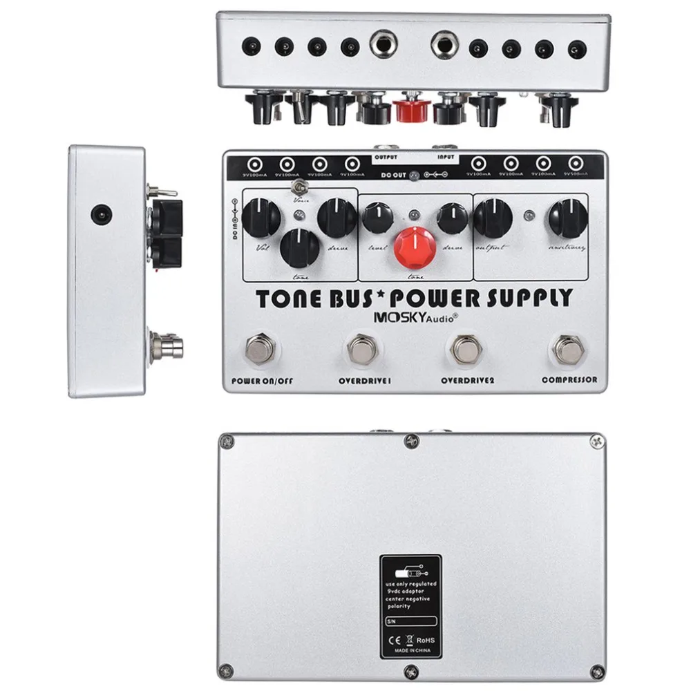 

Electric Guitar Pedal Combined 3 Effects Compressor/Tube Overdrive/Ultimate Overdrive Guitar Effect Pedal