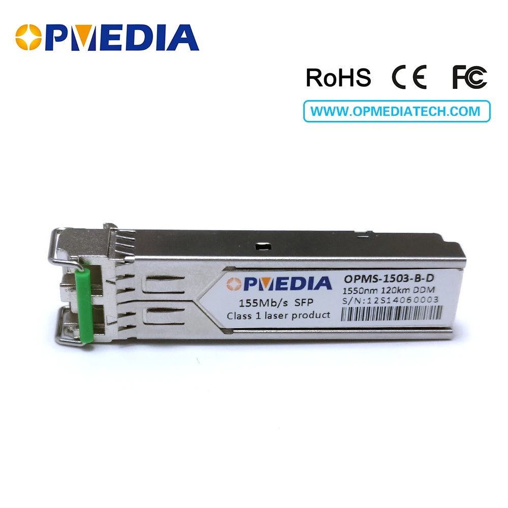 

For H3C 1000base-zx,1.25G 1550nm 120km SFP transceiver, optical module with DDM and LC connector