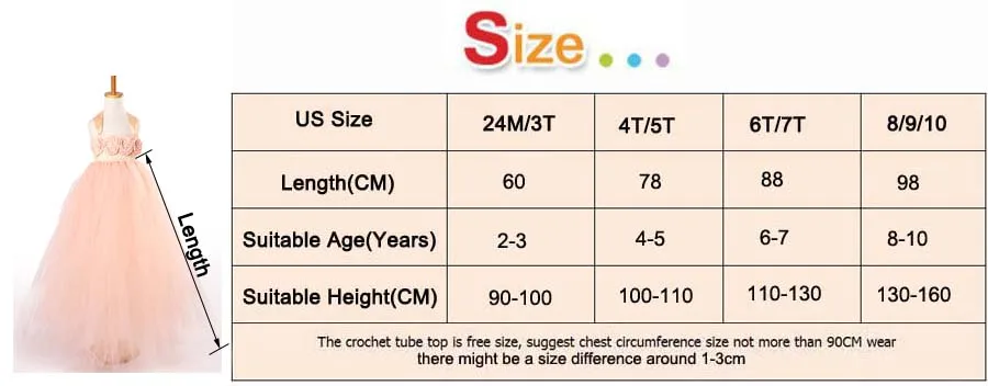 Handmade Fairy Peach Flower Girls Wedding Tutu Dress Princess Kids Ball Gown Dress for Girls Pageant Party Clothes Tulle Dress (8)