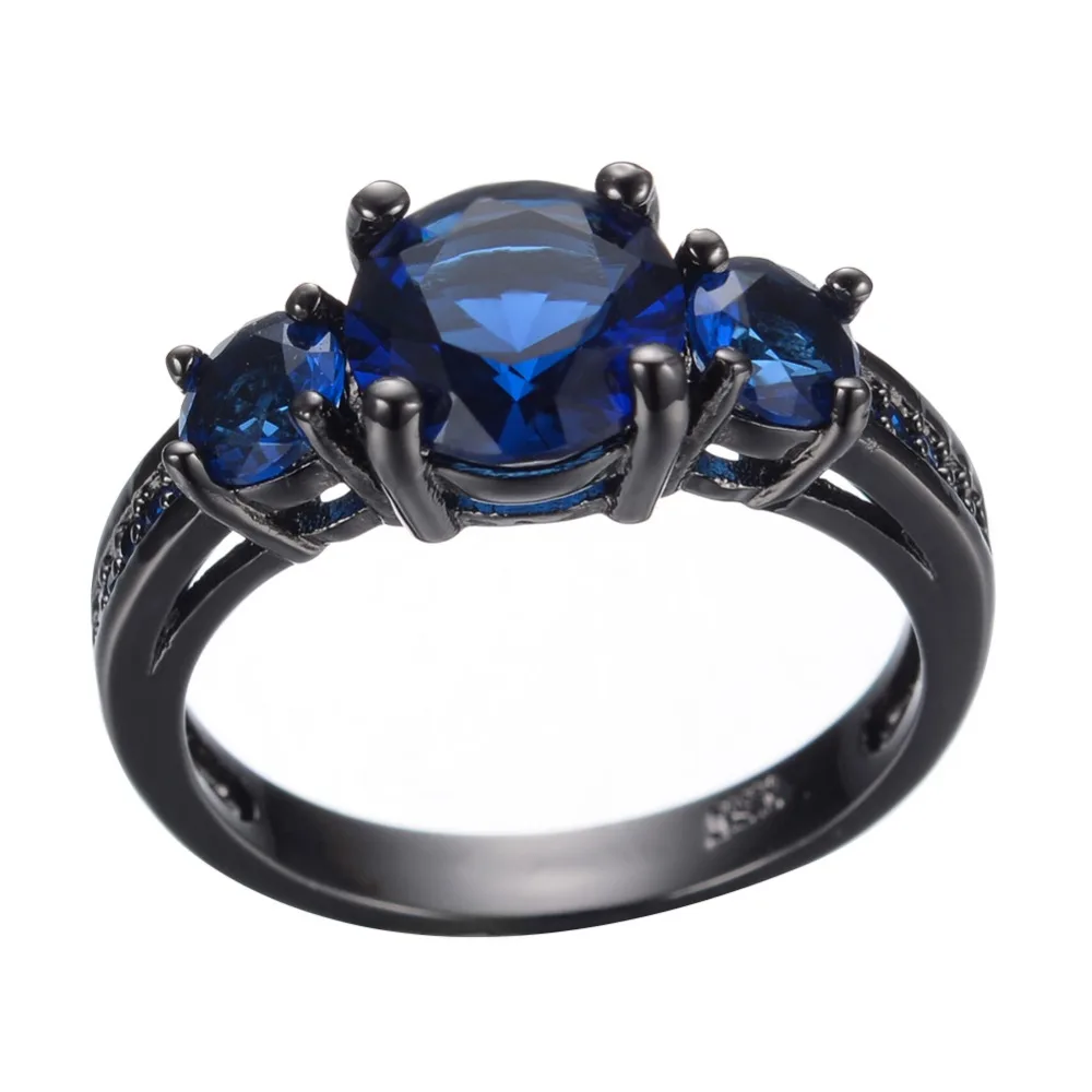 top quality black gold filled jewelry new fashion blue engagement rings vintage wedding rings for men and women rb0037 in rings from jewelry accessories - Black And Blue Wedding Rings top quality black gold filled jewelry new fashion blue engagement rings vintage wedding rings for men and women rb0037 in rings from jewelry accessories - Black And Blue Wedding Rings