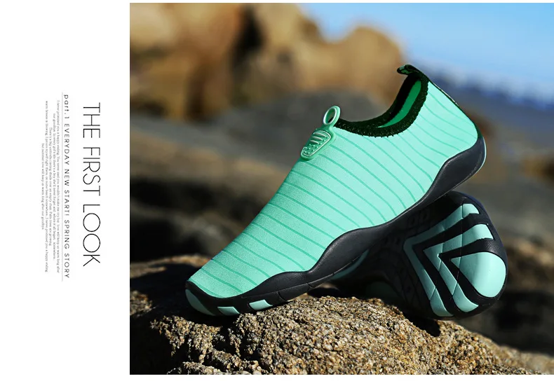 2018 Мужская и женская пляжная летняя Уличная обувь для плавания, тапочки для серфинга, быстросохнущая обувь, кожаные носки, полосатая обувь