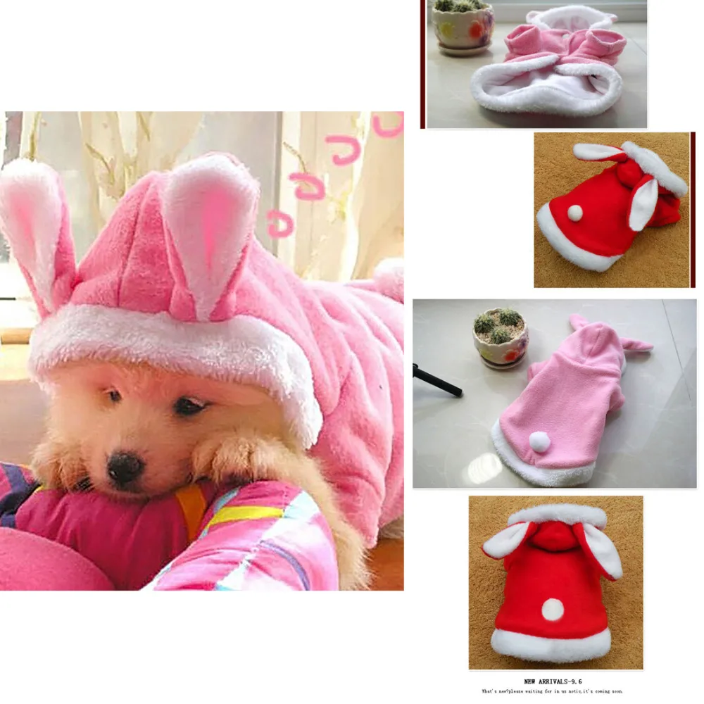 2016 Easter Bunny Puppy Dog Costume Pet Clothes Warm Hoodie Coat Rabbit