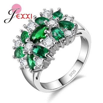 

Charm Luxury Cubic Zircon Rings For Women Wedding Engagement Jewelry Silver Proposal Finer Ring