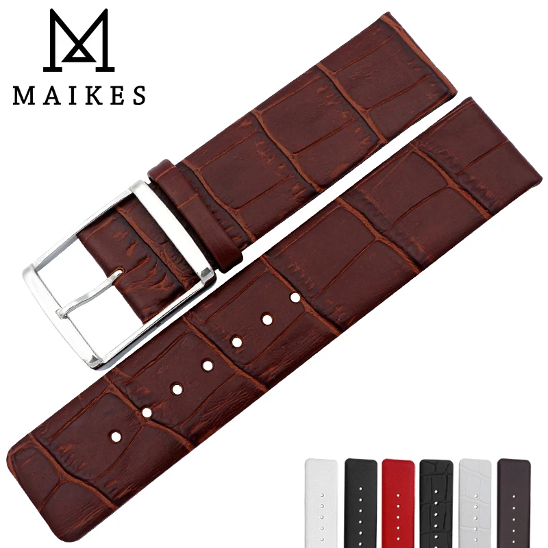 Аксессуары для часов MAIKES сменный ремешок из натуральной кожи 16 мм 18 20 22 CALVIN KLEIN браслет подарки|Ремешки часов|