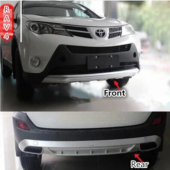 Top Quality ABS Front + Rear Bumper Protector Guard Skid Plate 2PCS For