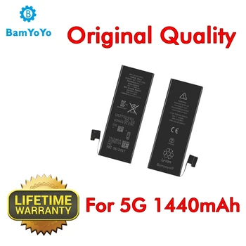 

No Tax 50pcs---(Original Quality)---Genuine 0 Cycle Battery For iPhone 5G 5 Battery 1440mAh Internal Superior Performance