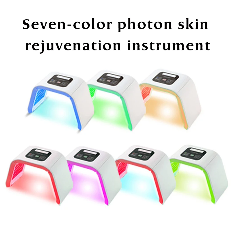 7 Color PDT Lamp LED Photon Light Therapy Beauty Machine Whitening Acne Removes Repair Skin Anti-Aging Foldable Spa Mask Machine