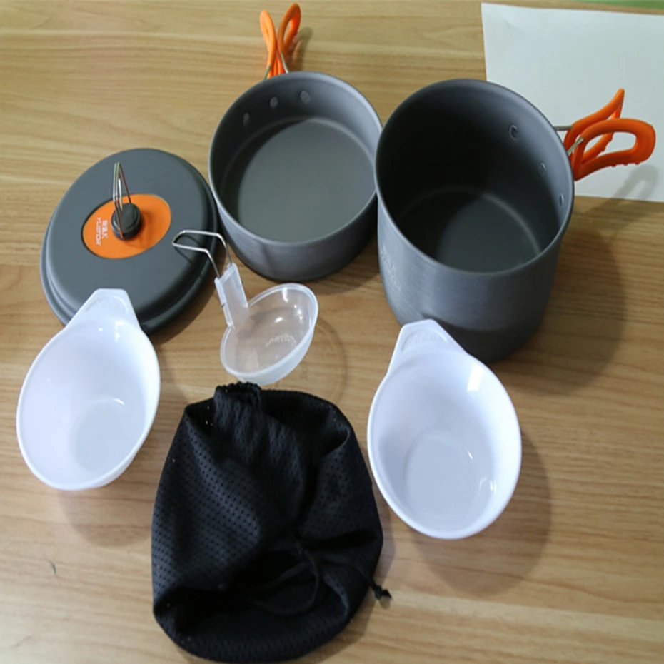YINGTOUMAN alta calidad 8 piezas Backpacking cocina Picnic cocina de Camping al aire libre senderismo Cookware Bowl Pot Pan Set herramientas de cocina YINGTOUMAN alta calidad 8 piezas Backpacking cocina Picnic cocina de Camping al aire libre senderismo Cookware Bowl Pot Pan Set herramientas de cocina