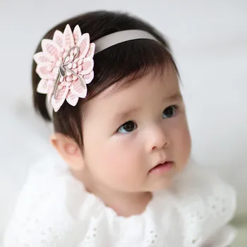 

10pcs Boutique Floral Headbands Fashion Solid Flower Soft Hairbands Newborn Handmade Princess Headwear Hair Accessories