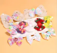 New Pom Pom hair Bow Hair Clip Baby Girl Kids Birthday Gifts Bowknot cute Princess Hairpin Children Hair Accessories Headwear New Pom Pom hair Bow Hair Clip Baby Girl Kids Birthday Gifts Bowknot cute Princess Hairpin Children Hair Accessories Headwear