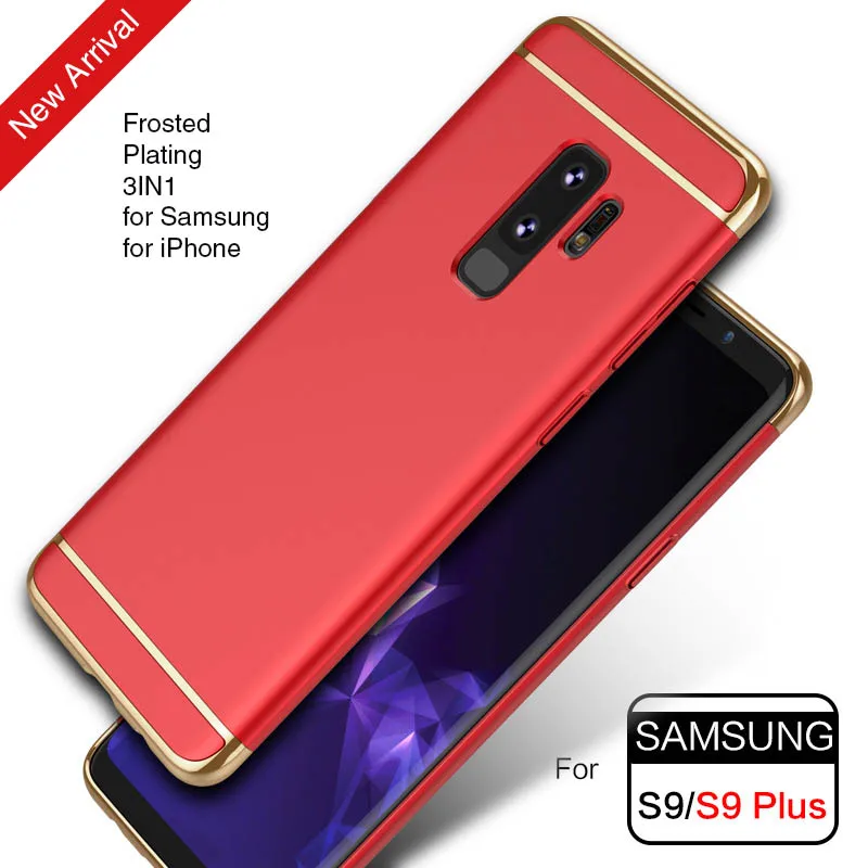 Для Samsung S9 чехлы Модные 3в1 дизайн матовый/матовый PC ультра-тонкий чехол для Galaxy