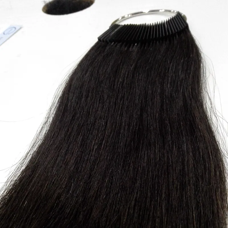 6inch human hair color ring for salon hair color chart light natural black color can change any color