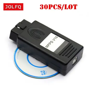 

30pcs DHL Free New MPPS V16 Auto ECU Chip Tuning Interface Multi-Language OBD OBDII Read&Write ECU Flasher For RDC15 EDC16 EDC17