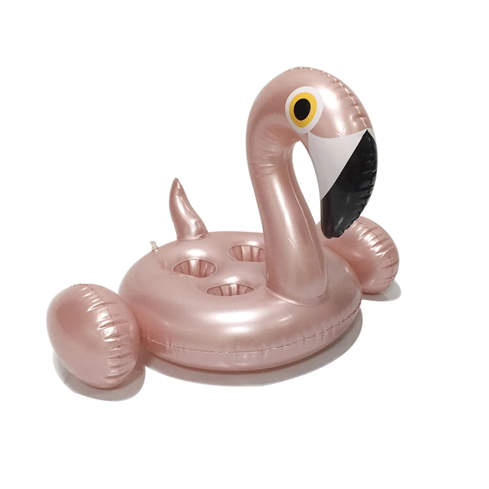 Gold Float Flamingo Drink Holder Inflatable Flamingo Pool Float Party