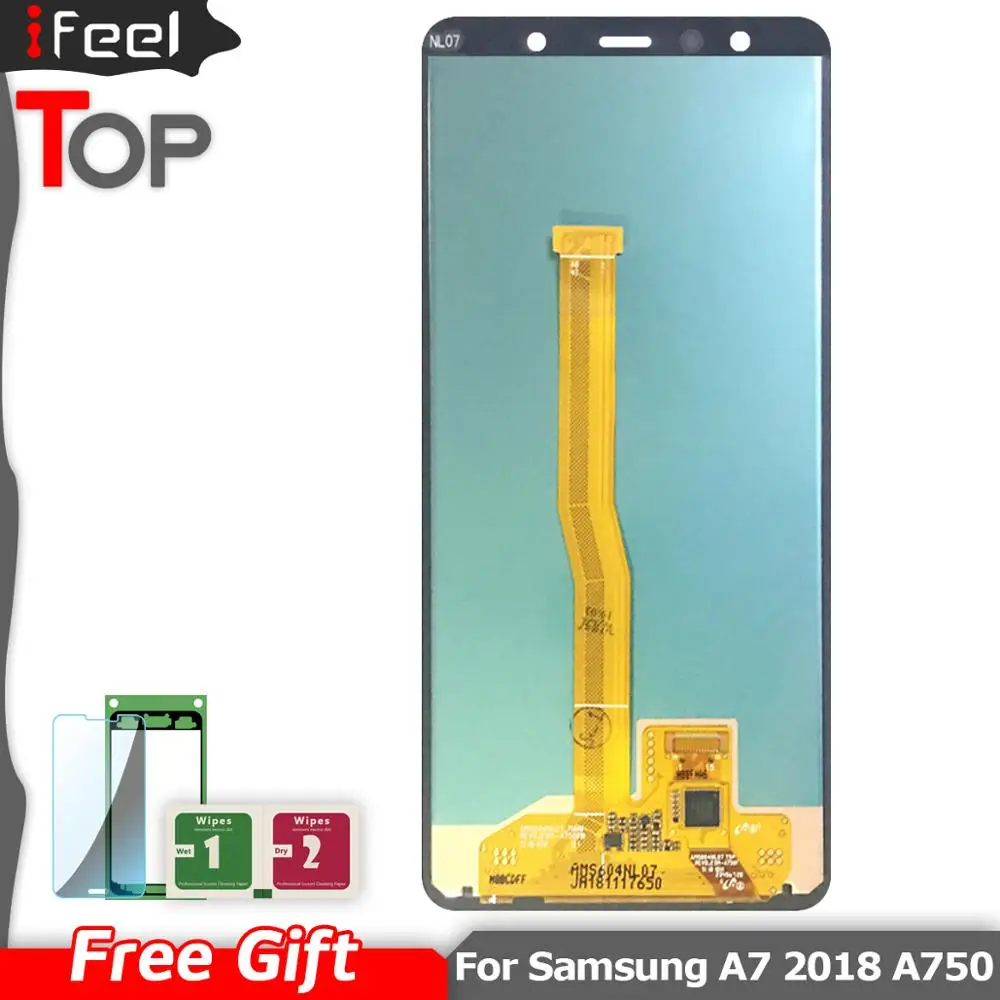 6.0'' For Samsung Galaxy A7 2018 SM-A750F A750F A750 LCD Display Touch Screen Digitizer Assembly 100% Tested lcd | Мобильные