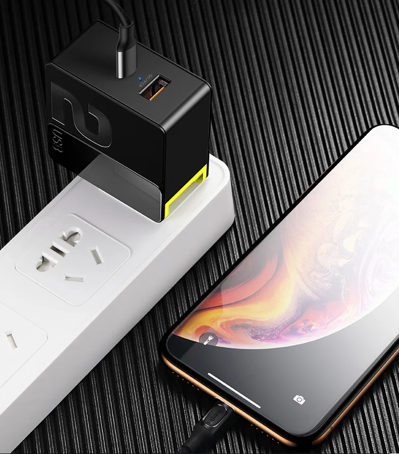 US Plug PD Быстрая зарядка USB зарядное устройство Rock 18 Вт U+ C PD 3,0 FCP QC4.0 и QC3.0 адаптер для путешествий Быстрая зарядка для iPhone X XS XR huawei