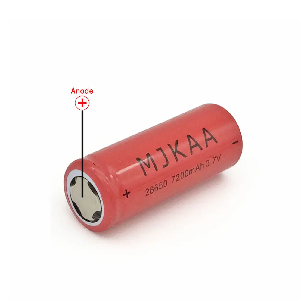 4 шт аккумулятор высокой емкости 26650 7200mAh 3,7 V 26650 литий-ионная аккумуляторная батарея Baterias Bateria red