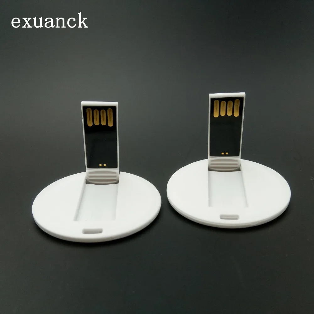 Exuanck Пользовательский логотип пластиковая круглая карта usb 2,0 флеш-накопители 4 ГБ-32 ГБ usb флэш-накопитель фотография подарок(более 10 шт бесплатный логотип