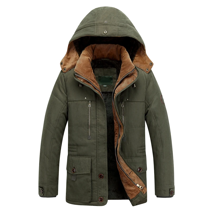 40 градусов теплая зимняя куртка для мужчин высокого качества с капюшоном утепленная парка для мужчин хлопковая верхняя одежда шерстяная подкладка повседневные мужские пальто