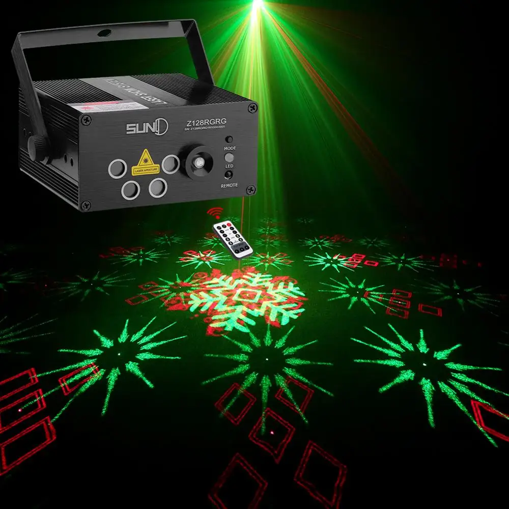 SUNY 128 RG Pattern Laser Projector Sound Activated Stage Light Party