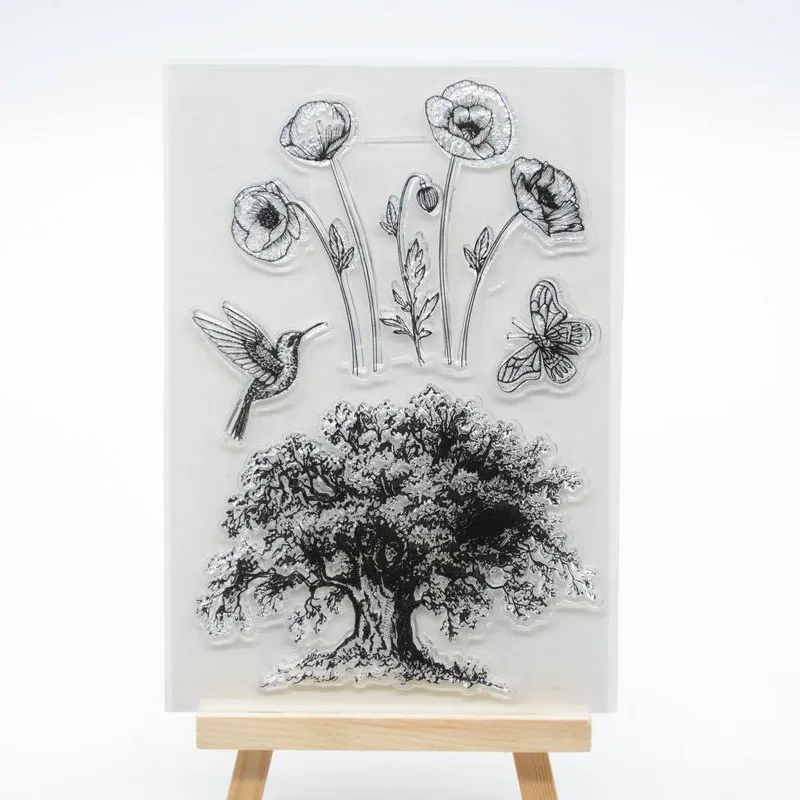 Big tree Transparent Clear Silicone Stamp/Seal for DIY scrapbooking/photo album Decorative clear stamp sheets | Дом и сад