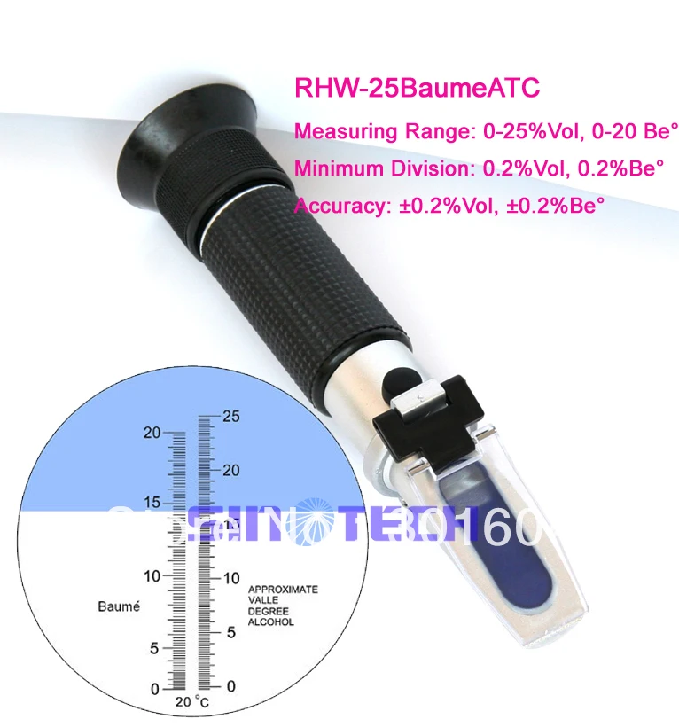 Отличное качество ручной винный Oe винный рефрактометр RHW-25Be/ATC